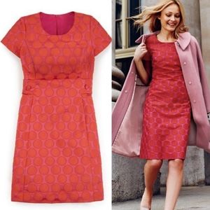 Boden Jacquard Spot Polka Dots Shift Dress